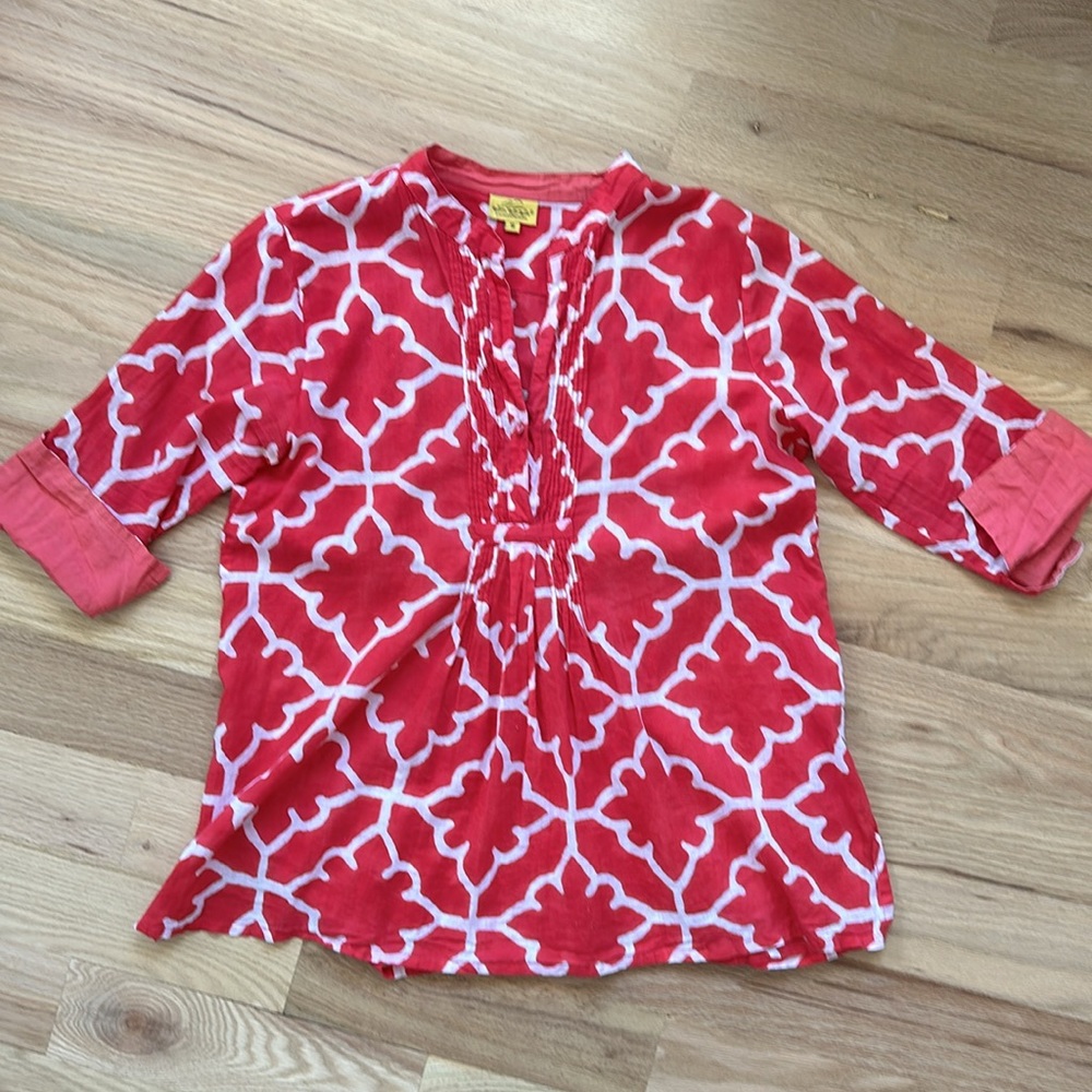 Roberta Roller Rabbit Arles shirt Neo gab pink size women's size Small